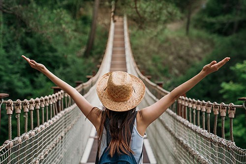 Woman on Bridge