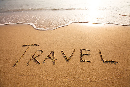 Travel written in sand