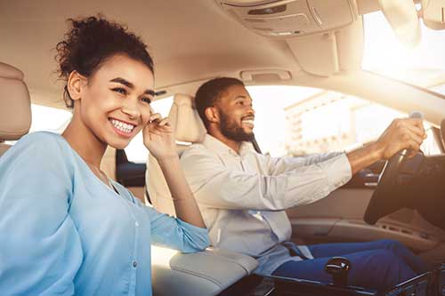 Couple in car